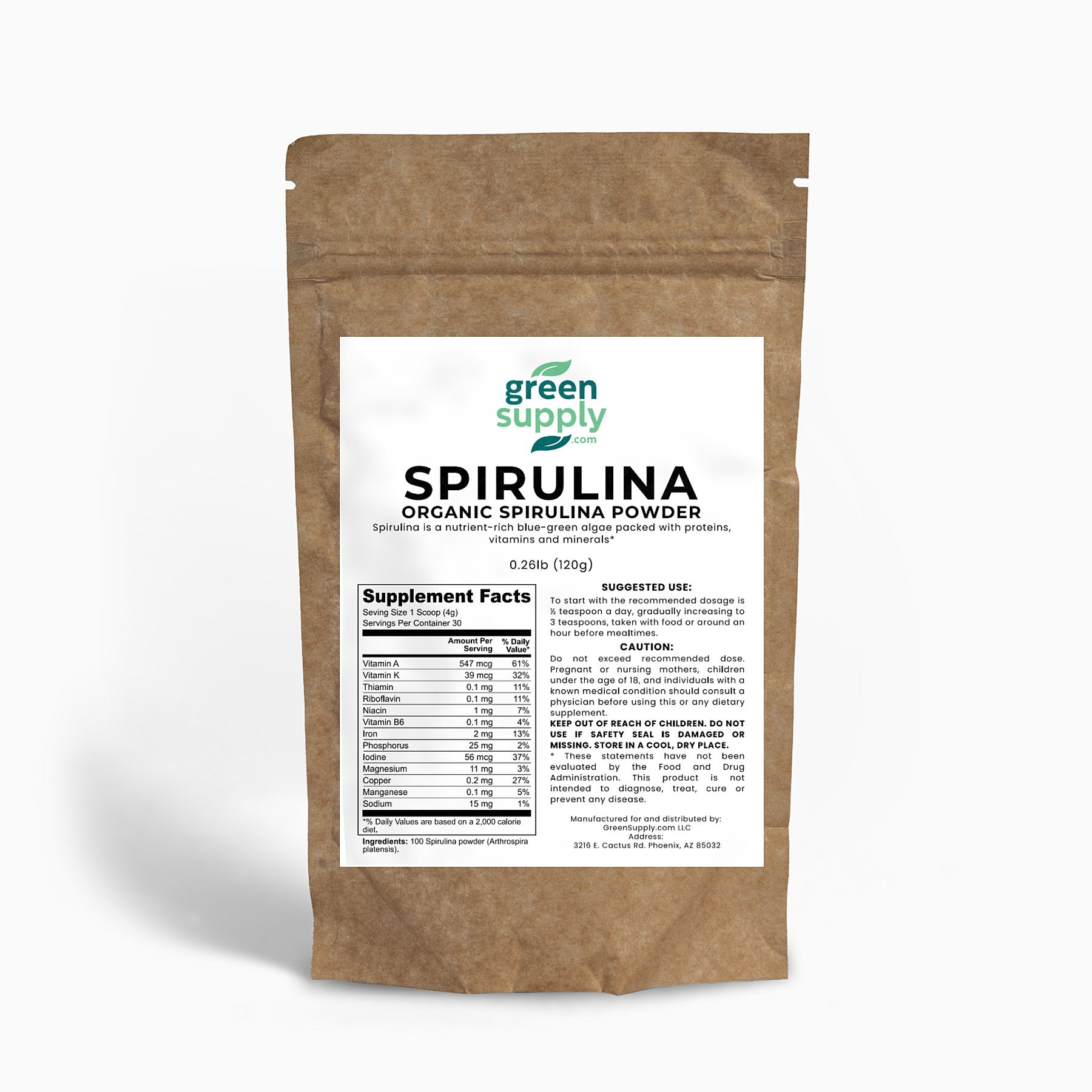 Best Organic Spirulina Powder Spirulina Protein Powder Spirulina Supplmenet Greensupply