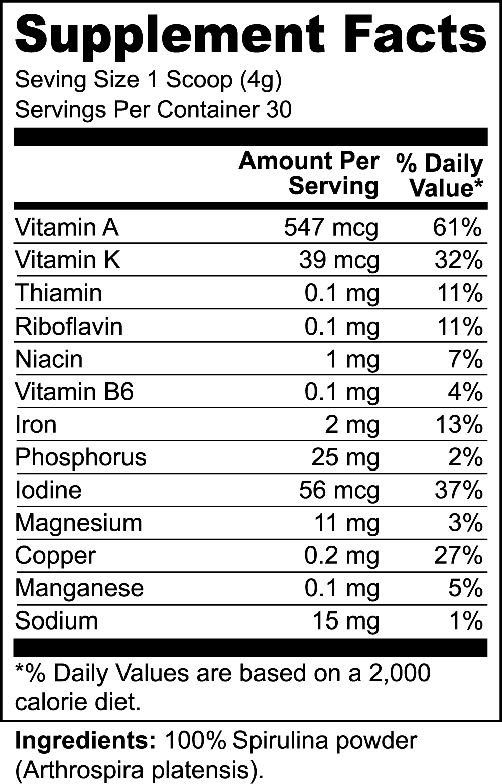 Best Organic Spirulina Powder