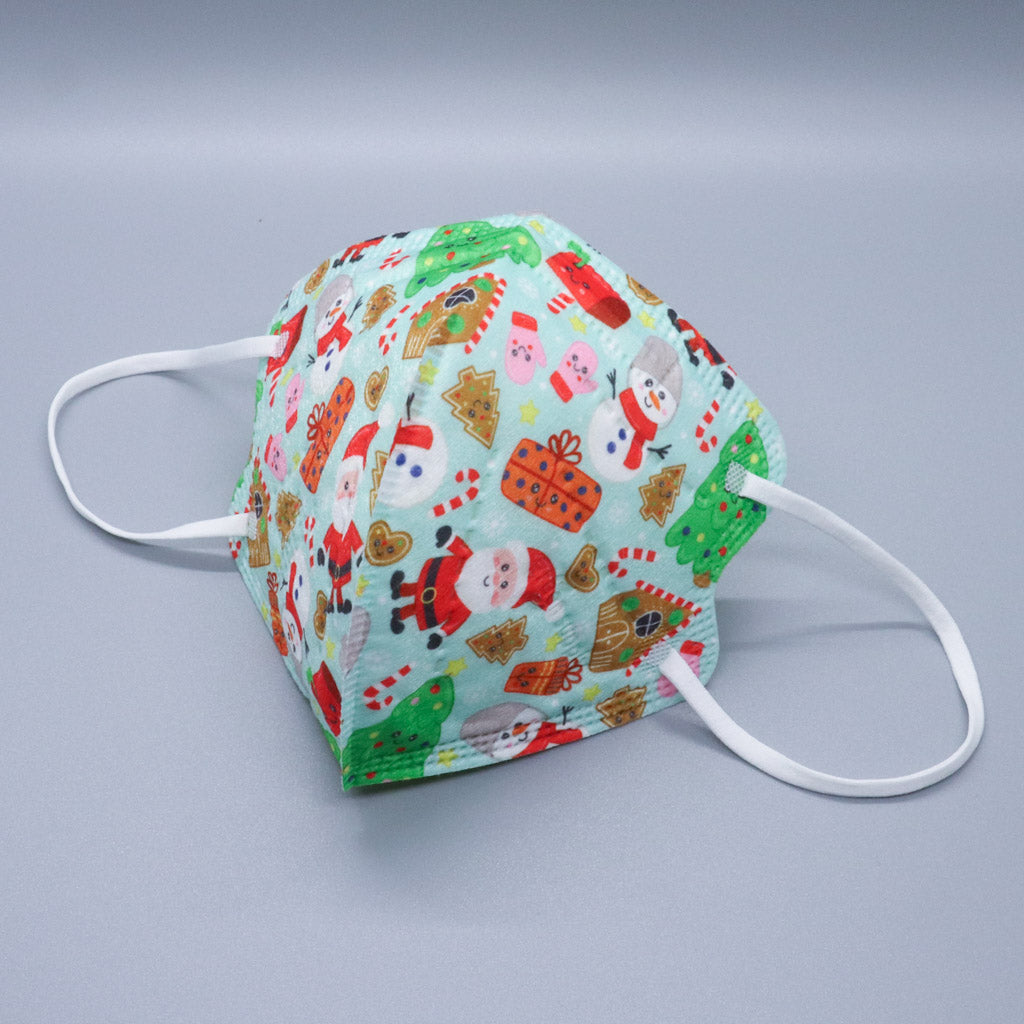 Christmas Print Kids KN95 Masks - Updated Shape