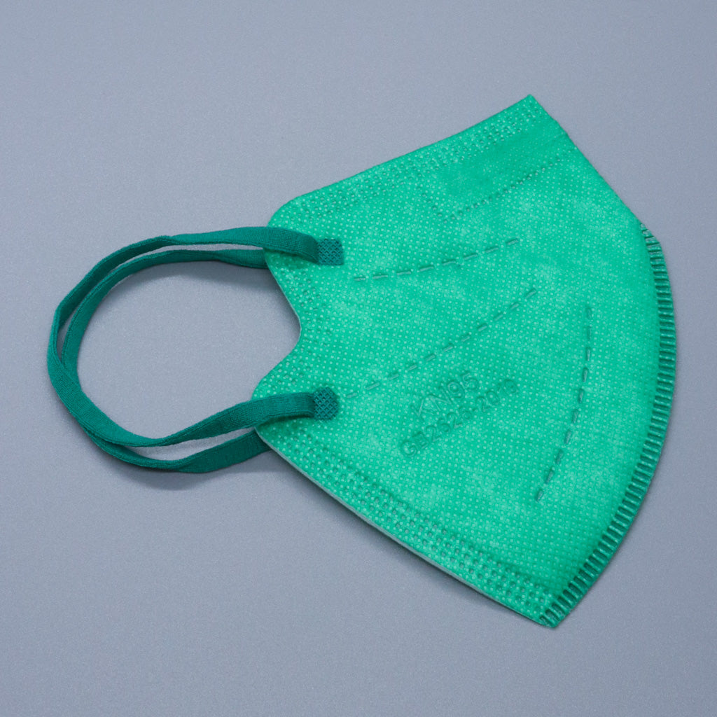 Kelly Green Kids KN95 Masks - Updated Shape