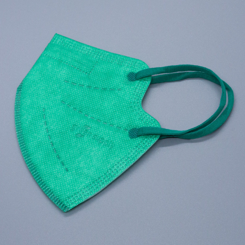 Kelly Green Kids KN95 Masks - Updated Shape