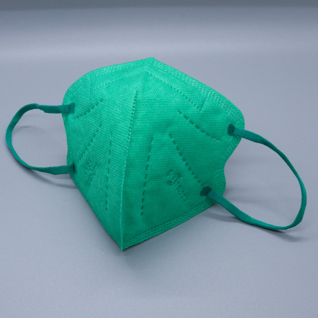 Kelly Green Kids KN95 Masks - Updated Shape