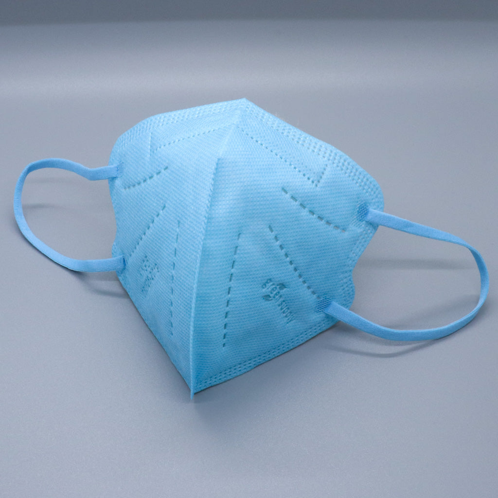 Light Blue Kids KN95 Masks - Updated Shape