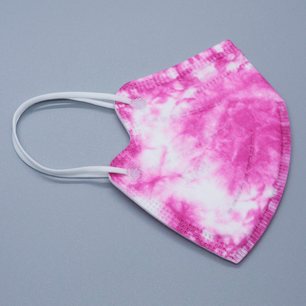 Pink Tie Dye Kids KN95 Masks - Updated Shape