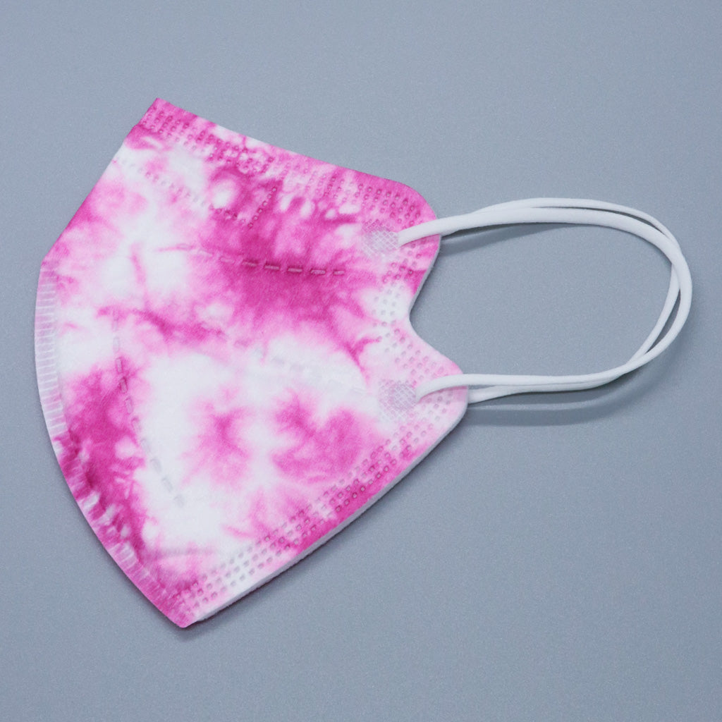 Pink Tie Dye Kids KN95 Masks - Updated Shape