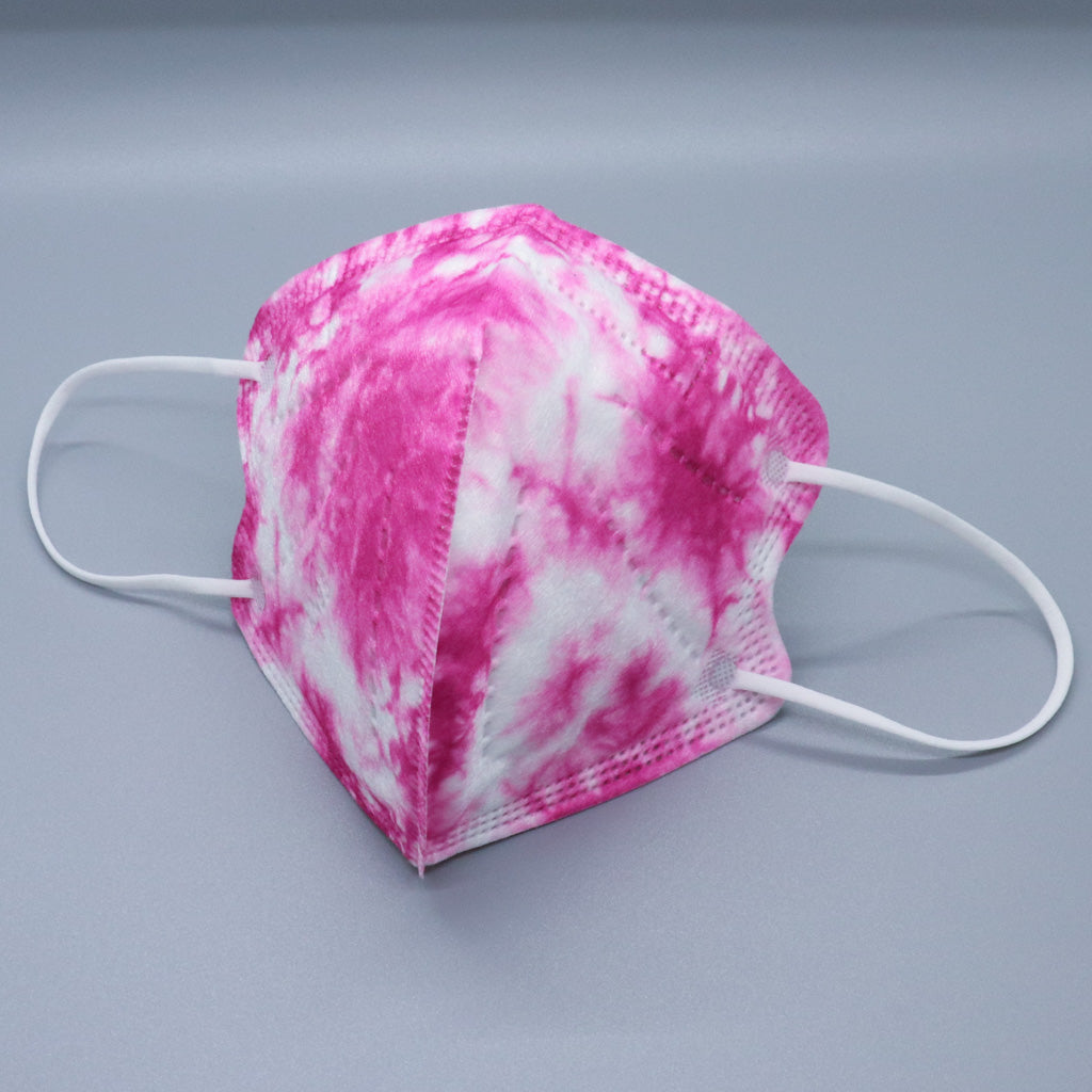 Pink Tie Dye Kids KN95 Masks - Updated Shape