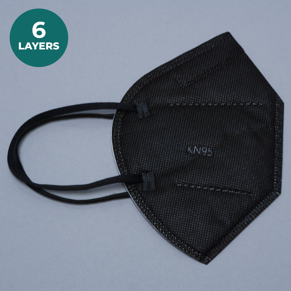 6 Layer Black KN95 Face Masks