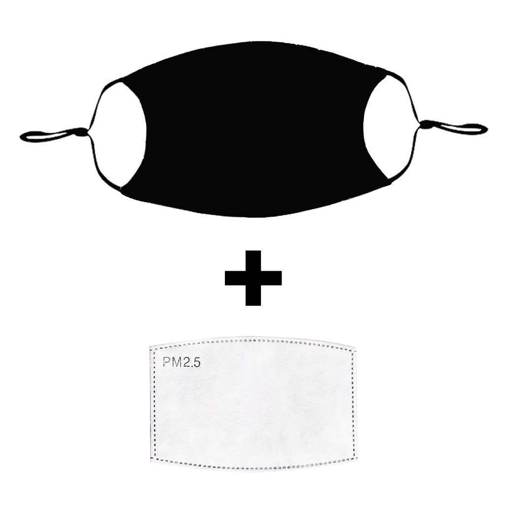 Black Cloth Face Mask with PM2.5 Filter