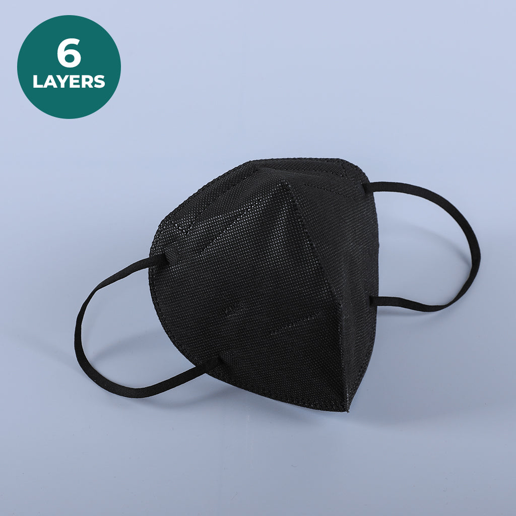 6 Layer Black KN95 Face Masks