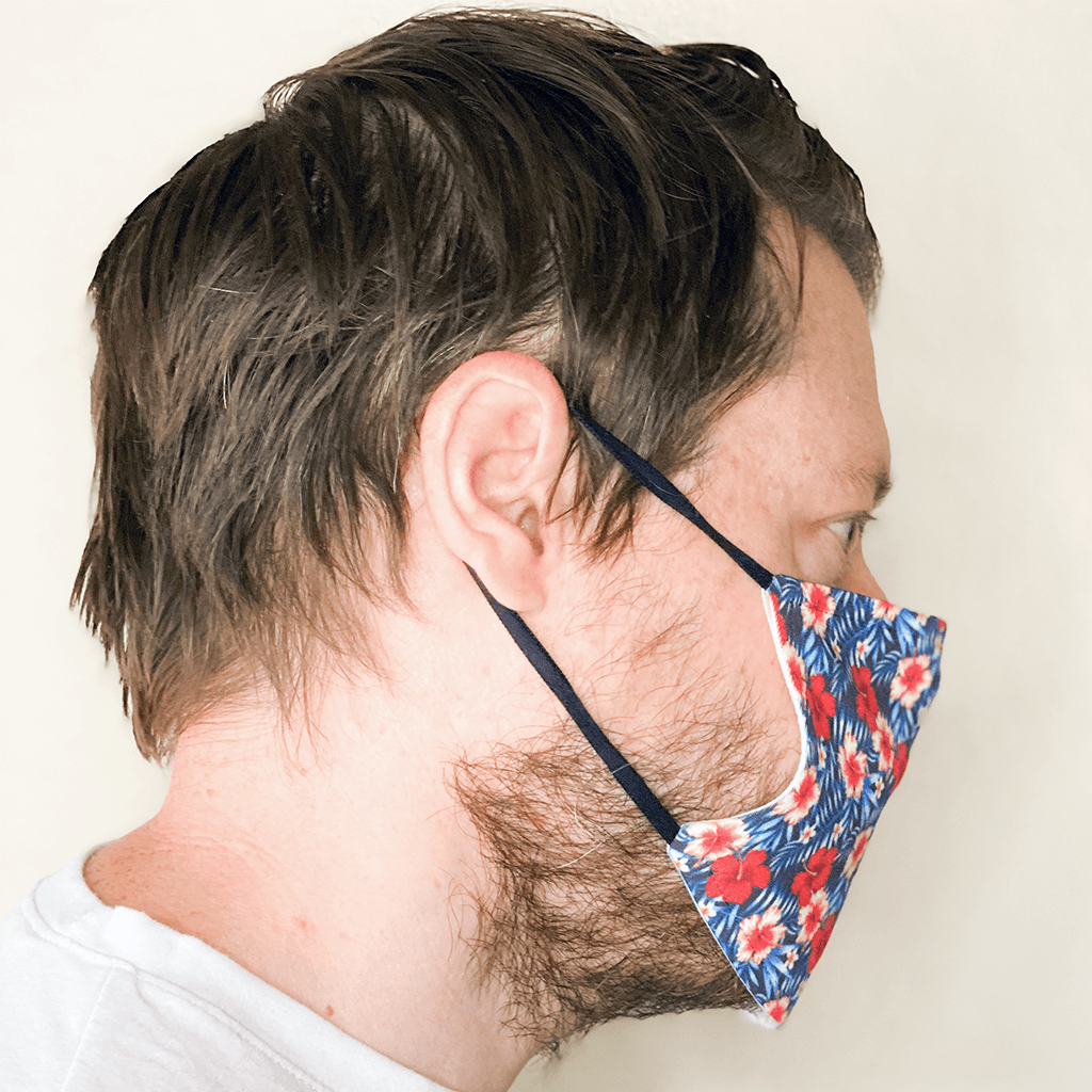 Hawaiian Cloth Face Mask with PM2.5 Filter