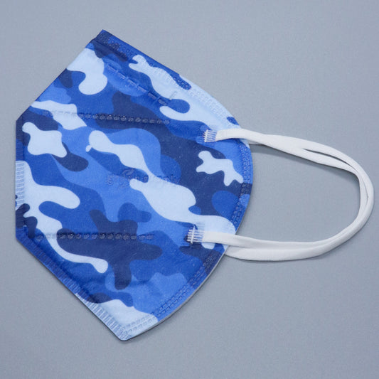 Blue Camo KN95 Face Masks - Adult