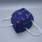 Blue Holiday Print KN95 Face Masks - Adult