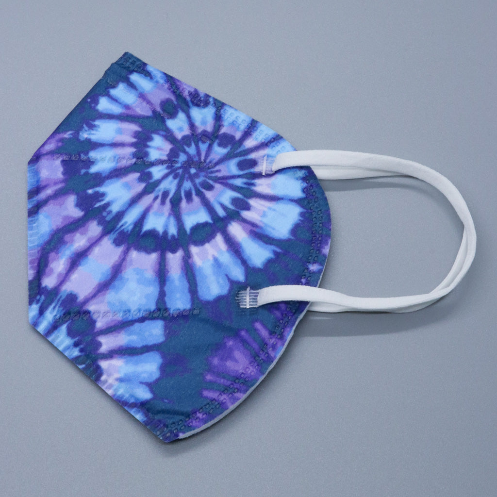 Blue Tie Dye KN95 Masks, Blue Tie Dye KN95 Face Masks