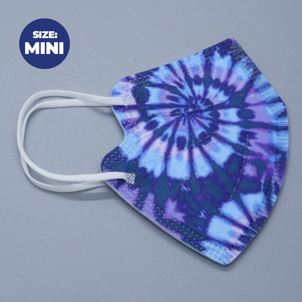 Blue Tie Dye Small KN95 Masks for Sale, Blue Tie Dye Small KN95 Face