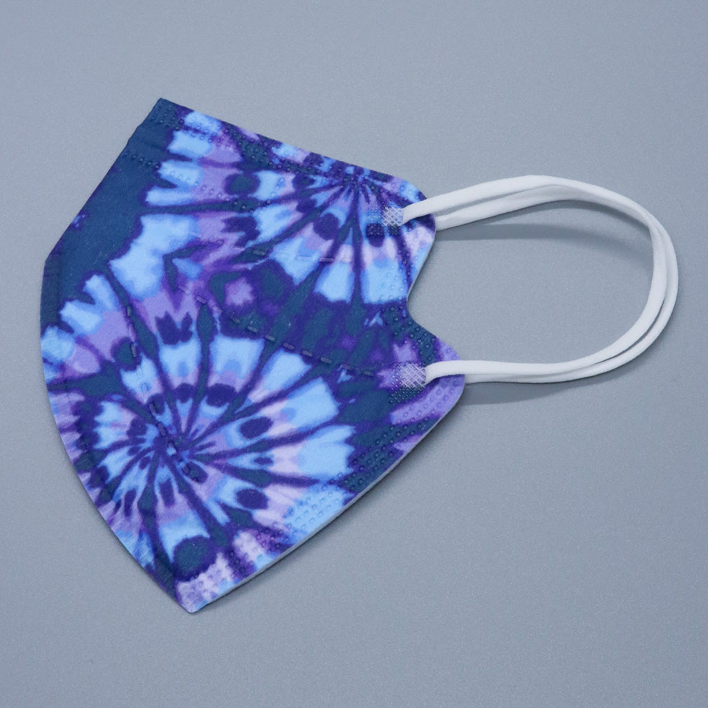 Blue Tie Dye Kids KN95 Face Masks, Blue Tie Dye Kids KN95 Masks