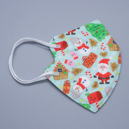 Christmas Print Kids KN95 Masks - Updated Shape