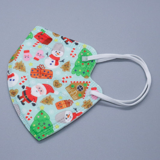 Christmas Print Kids KN95 Masks - Updated Shape
