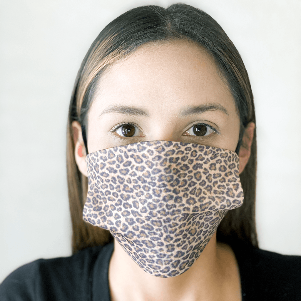 Leopard Print Cloth Face Mask with PM2.5 Filter