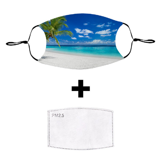 Tropical Island Washable Cloth Face Mask with PM2.5 Filter