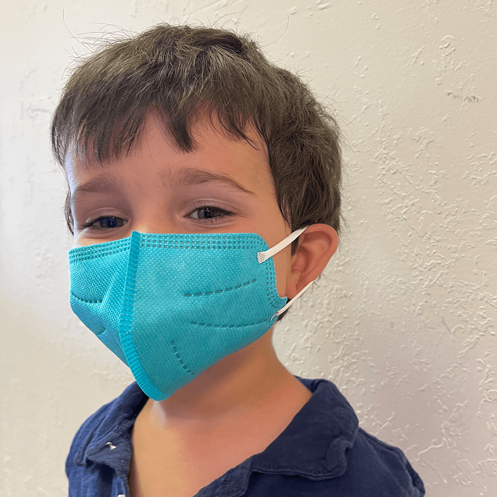 Turquoise Mini Kids KN95 Masks