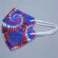 Red, White and Blue Tie Dye Kids KN95 Masks - Updated Shape